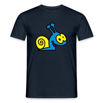 lustige Schnecke - 3 - Männer T-Shirt - Navy - Vorne - AI Model Male 178 light (178cm)