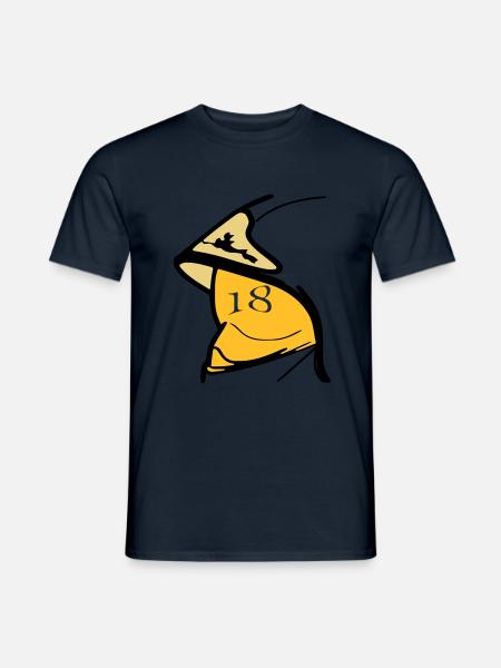 F1 gelben Helm Visier 18 - T-shirt herr - marinblå