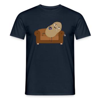 Couch Potato - Men's T-Shirt - navy - Front - AI Model Male 178 light (178cm)