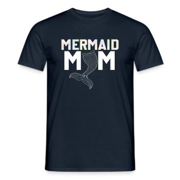 Mermaid Mom Mermaid Mama Saying - Men's T-Shirt - navy - Front - AI Model Male 178 light (178cm)
