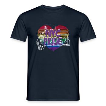 nyc pride - T-shirt homme - marine - Devant - AI Model Male 178 light (178cm)