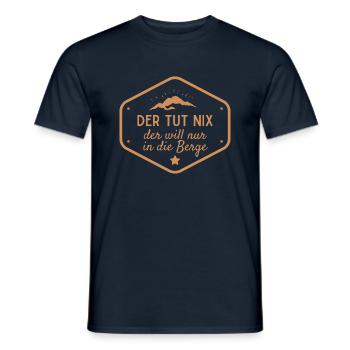 Bergsteiger Shirt mit lustigem Berg Spruch - Berge - Männer T-Shirt - Navy - Vorne - AI Model Male 178 light (178cm)