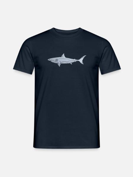 Traditional Tattoo - Hai - Männer T-Shirt - Navy