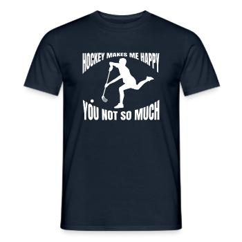 Hockey Feldhockey Hockeyspieler Geschenk Unihockey - Männer T-Shirt - Navy - Vorne - AI Model Male 178 light (178cm)