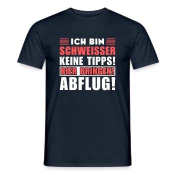 Ich bin Schweißer - Keine Tipps! Bier bringen! - Männer T-Shirt - Navy - Vorne - AI Model Male 178 light (178cm)