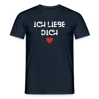 Ich liebe dich Lieblingsmensch Schatz Valentinstag - Männer T-Shirt - Navy - Vorne - AI Model Male 178 light (178cm)
