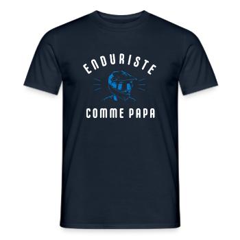 Enduriste com papa - T-shirt homme - marine - Devant - AI Model Male 178 light (178cm)