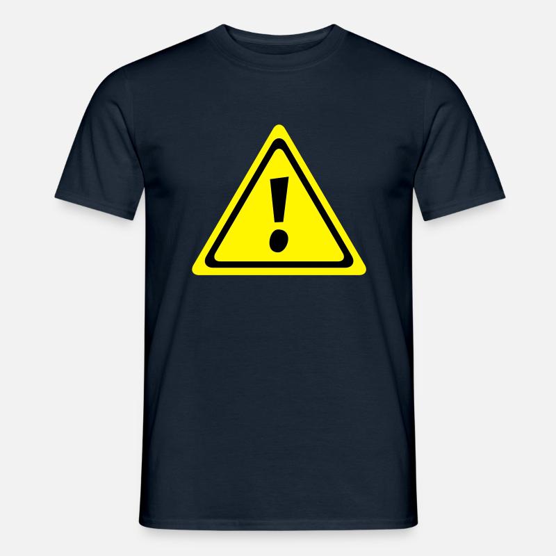 ausrufezeichen_shield_cy2 - Männer T-Shirt - Navy