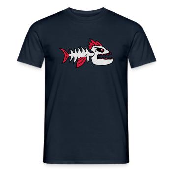 Fish Bone Punk Monster - Männer T-Shirt - Navy - Vorne - AI Model Male 178 light (178cm)