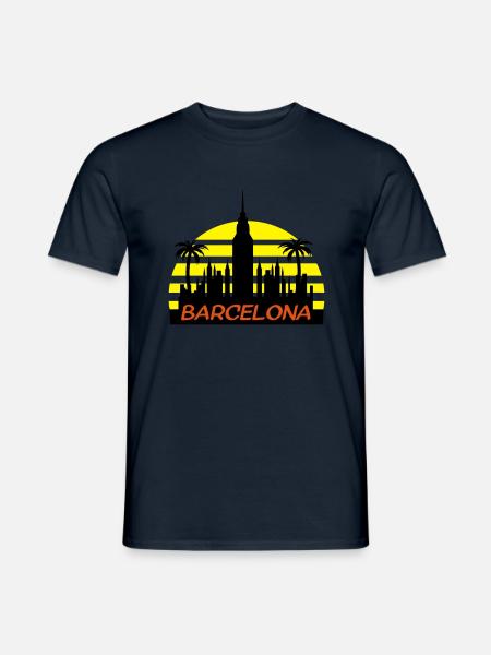 barcelone2 - T-shirt homme - marine