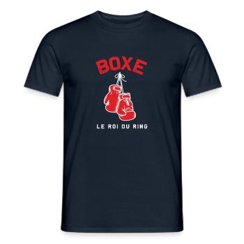 Boxe le roi du ring humour - T-shirt homme - marine - Devant - AI Model Male 178 light (178cm)