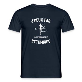 Je peux pas j'ai gymnastique rythmique humour grs - T-shirt homme - marine - Devant - AI Model Male 178 light (178cm)