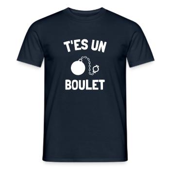 T'es un boulet humour anniversaire drôles ami - T-shirt homme - marine - Devant - AI Model Male 178 light (178cm)