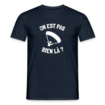 Parachute we are not well there paratrooper humor - Men's T-Shirt - navy - Front - AI Model Male 178 light (178cm)