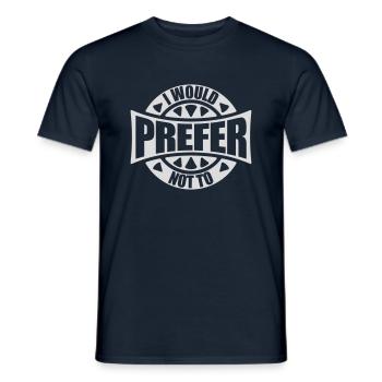 I prefer not to - Men's T-Shirt - navy - Front - AI Model Male 178 light (178cm)