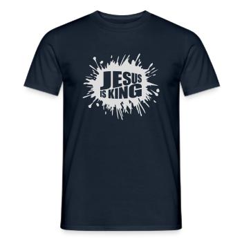 jesus is king quote - Men's T-Shirt - navy - Front - AI Model Male 178 light (178cm)