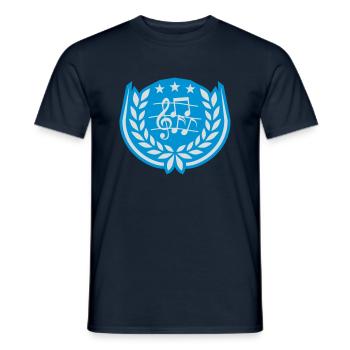 Coat of arms Music Sheet music clef - Men's T-Shirt - navy - Front - AI Model Male 178 light (178cm)