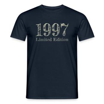 1997 - Men's T-Shirt - navy - Front - AI Model Male 178 light (178cm)