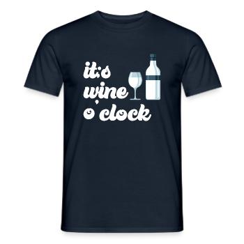 Beer Beer Wine Vino Party - Men's T-Shirt - navy - Front - AI Model Male 178 light (178cm)