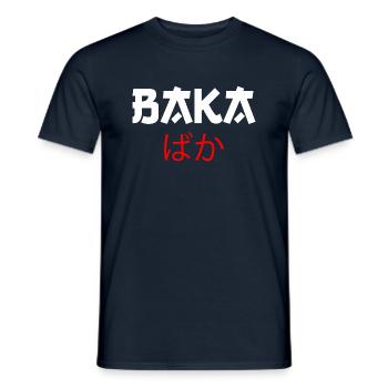 Baka japanisch kanji - Männer T-Shirt - Navy - Vorne - AI Model Male 178 light (178cm)