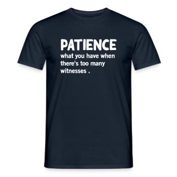 Patience Définition Drôle Dire Humour - T-shirt homme - marine - Devant - AI Model Male 178 light (178cm)