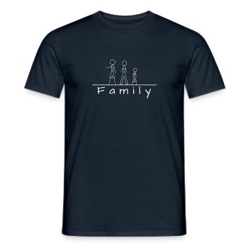 Stick figure family - Men's T-Shirt - navy - Front - AI Model Male 178 light (178cm)