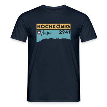 Hochkönig Hiking Hike via ferrata Finisher - Men's T-Shirt - navy - Front - AI Model Male 178 light (178cm)