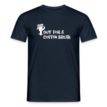 Raus für eine Sargpause Spooky Fun T-Shirt - Männer T-Shirt - Navy - Vorne - AI Model Male 178 light (178cm)