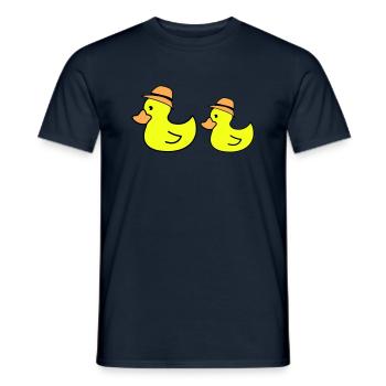 Chapeau de canard - T-shirt homme - marine - Devant - AI Model Male 178 light (178cm)