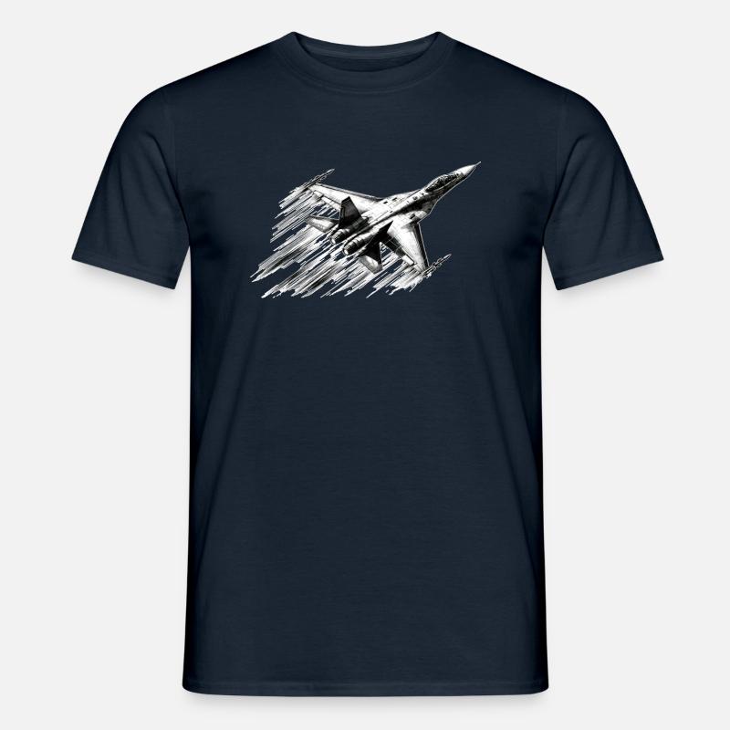 Kampfjet - Männer T-Shirt - Navy
