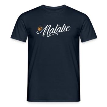 Natalie Nom pour Femmes Enfants Bambins - Natalie - T-shirt homme - marine - Devant - AI Model Male 178 light (178cm)