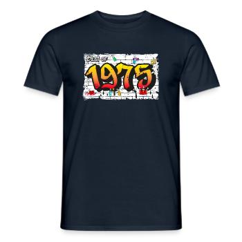 Retro Rebel 1975 Graffiti – 50 Jahre zeitlos - Männer T-Shirt - Navy - Vorne - AI Model Male 178 light (178cm)