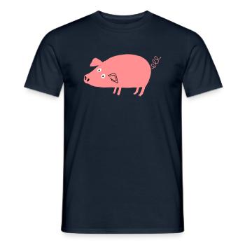 Schwein roz4 - Männer T-Shirt - Navy - Vorne - AI Model Male 178 light (178cm)