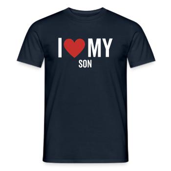 Ich liebe meinen Sohn - Männer T-Shirt - Navy - Vorne - AI Model Male 178 light (178cm)