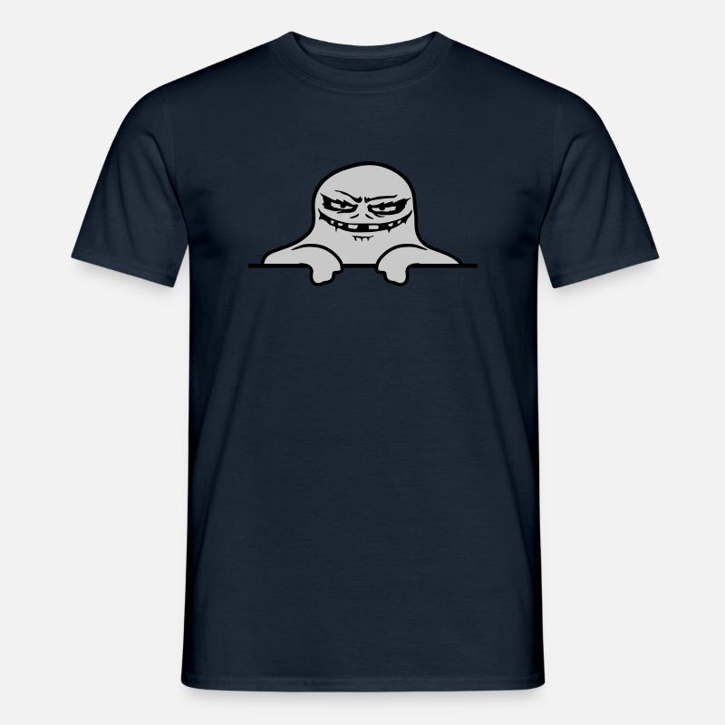 Mauer Geist Comic Monster - Männer T-Shirt - Navy
