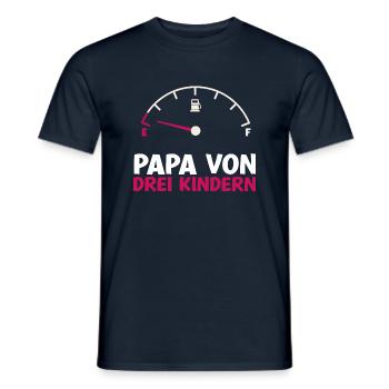 Tank leer Papa von 3 Kindern Vater Vatertag Kind - Männer T-Shirt - Navy - Vorne - AI Model Male 178 light (178cm)