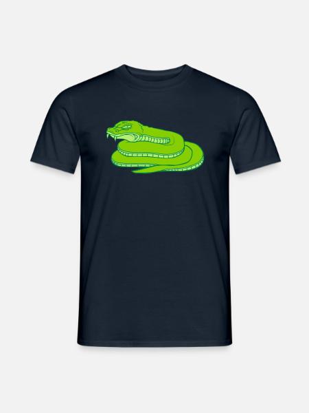 Evil Dangerous Snake Design - Men's T-Shirt - navy