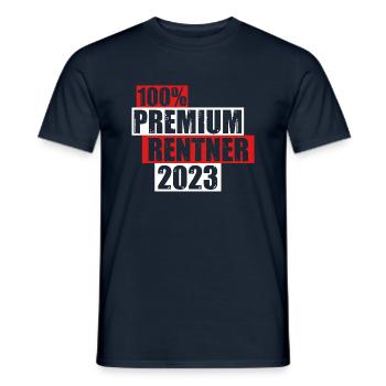 Rente 2023 Pension Pensionär Ruhestand Rentner - Männer T-Shirt - Navy - Vorne - AI Model Male 178 light (178cm)