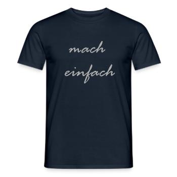 mach einfach - Männer T-Shirt - Navy - Vorne - AI Model Male 178 light (178cm)