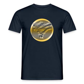 Golden ornament - Men's T-Shirt - navy - Front - AI Model Male 178 light (178cm)