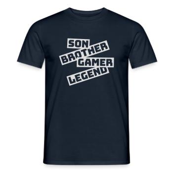 son brother gamer legend - Männer T-Shirt - Navy - Vorne - AI Model Male 178 light (178cm)