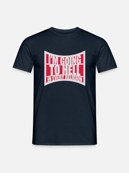 in going to hell - Men's T-Shirt - navy