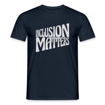 inclusion matters Logo Zitat - Männer T-Shirt - Navy - Vorne - AI Model Male 178 light (178cm)