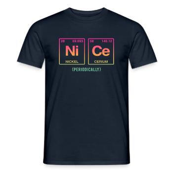 NICE with elements of the periodic table - Men's T-Shirt - navy - Front - AI Model Male 178 light (178cm)
