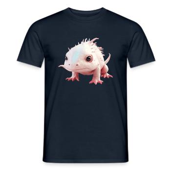 Small Baby Axolotl for Animal Lovers - Men's T-Shirt - navy - Front - AI Model Male 178 light (178cm)