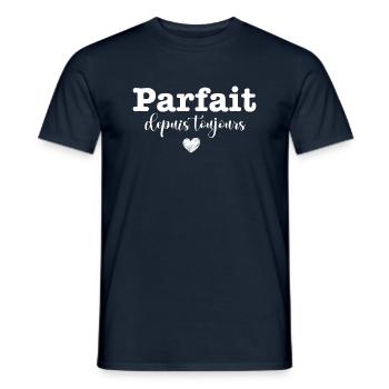 Parfait depuis toujours - T-shirt homme - marine - Devant - AI Model Male 178 light (178cm)