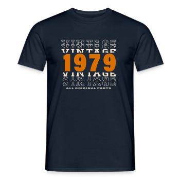 1979: Vintage - 45th Anniversary - Men's T-Shirt - navy - Front - AI Model Male 178 light (178cm)