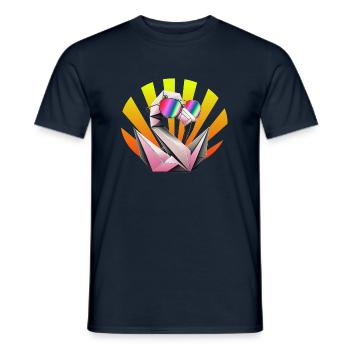 Summer Flamingo - T-shirt homme - marine - Devant - AI Model Male 178 light (178cm)