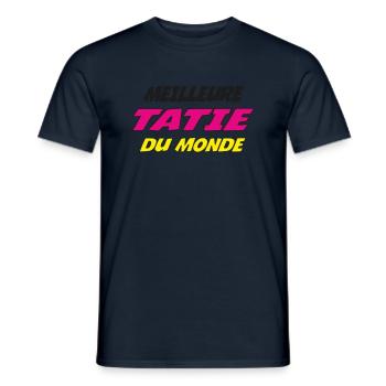 MEILLEURE TATIE DU MONDE 44376 - T-shirt homme - marine - Devant - AI Model Male 178 light (178cm)