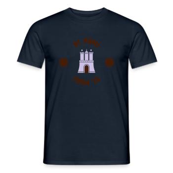 St. Pauli (ID: 001013) - Männer T-Shirt - Navy - Vorne - AI Model Male 178 light (178cm)